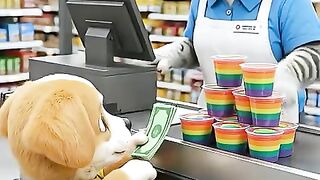 Baby Puppy Falls but Friends Make It Better