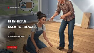 The Sims FreePlay - Back To The Wall (Add New Flooring)