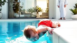 Jesus saves!Miraculous Rescue of the baby at the pool