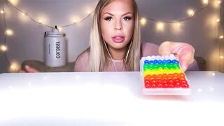 ASMR NIK-L-NIP WAX BALL, POPPING BOBA, LEGO MAN, WAX BOTTLE CANDY, RAINBOW FOOD, CANDY MUKBANG 먹방