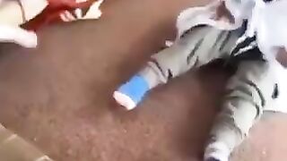 Funnye video kids and dog funnye fight