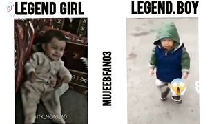 Baby girl and baby boy check it