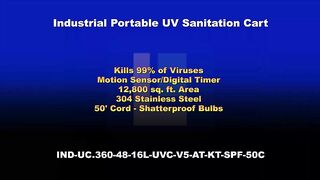UVC Light Sanitation Cart   Kills 99% of Viruses 12,800 sq  ft  Area Shatterproof Bulbs