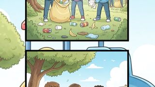 Kids Cleaning Playground Together