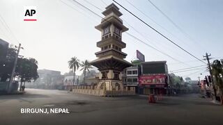 Curfew imposed in Nepal border city after mosque vandalism sparks protests.mp4
