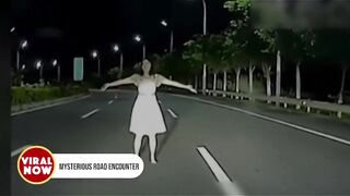 mystery giral in the madel of the street mystery