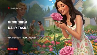 The Sims FreePlay - Daily Tasks Admire Scent From A Flower