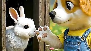 From Sad to Smiles   Baby Puppy Cooks with a Little Bunny
