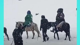 Heavy snow blankets Kashmir