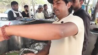 Street Food Making Chur Chur Nan Thali viral trending travel food foodlover