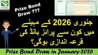 Prize Bond Draw in January-2026  750 Prize bond Schedule And Wining Amount Complete Details