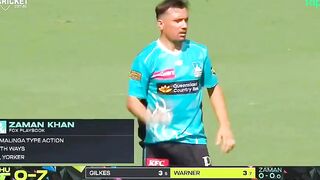 Zaman Khan today bowling in BBL