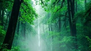 Monsoon Rainfall in a Green Forest   Deep ASMR Ambience