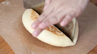 [오븐없이!] 화덕에 구운 것 같은 감자치즈빵! (후라이팬으로 맛있는 빵 만들기, Potato Cheese Bread)