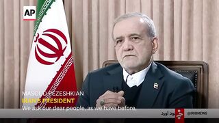 Iran president says fires at protests are clearly a plan by US and Israel.