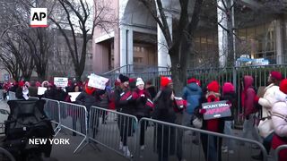 Thousands of nurses go on strike at major New York City hospitals.