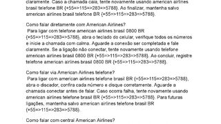 A American Airlines tem atendimento 24 horas?