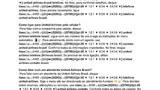 Qual é a forma de entrar em contato a United Airlines no Brasil?