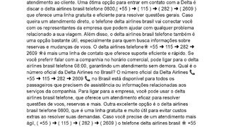 A Delta Airlines tem atendimento ao cliente 24h?
