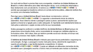 Qual é a forma de falar por telefone na United Airlines no Brasil?