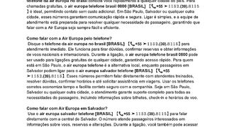 Qual é o número da Air Europas que você tem agora?
