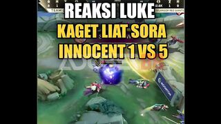 Reaksi Luke bener-bener kaget liat Sora Innocent.