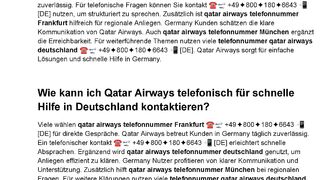 Wie kann ich Qatar Airways telefonisch in Deutschland erreichen?