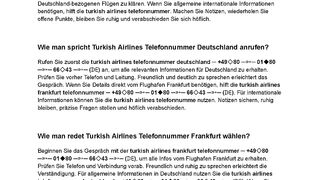 Wie man kommuniziert Turkish Airlines Telefonnummer Frankfurt wählen?