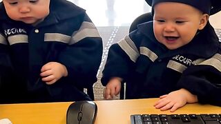 Two Baby Officers on Duty!