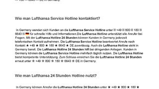Wie man Lufthansa Hotline telefonisch erreicht?