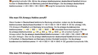 Wie man ITA Airways anruft?