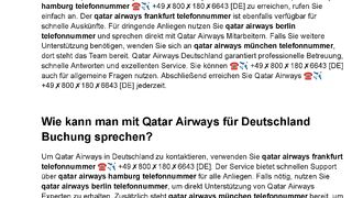 Wie kann man Qatar Airways kontaktieren für Deutschland Hilfe?