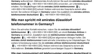 Wie man redet mit der telefonnummer emirates frankfurt für Hilfe in Germany?