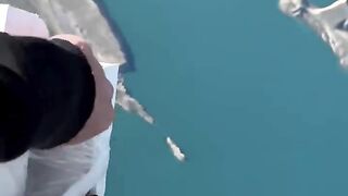 Chirkeyskoye reservoir in Dagestan from a birds-eye view