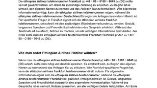 Wie man spricht Ethiopian Airlines Abteilung erreichen?