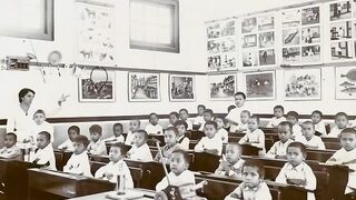 murid kelas 1 sekolah adabiah padang tahun 1919.