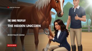 The Sims FreePlay - The Hidden Unicorn Investigate horse