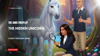 The Sims FreePlay - The Hidden Unicorn Check Unicorn Horn