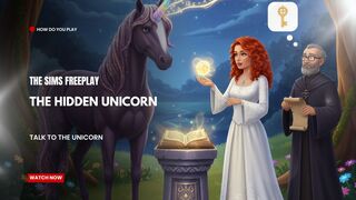 The Sims FreePlay - The Hidden Unicorn Talk To The Unicorn