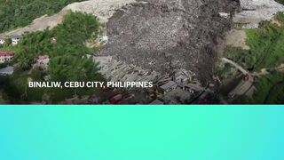 Search for workers buried under garbage from landfill collapse in Philippines