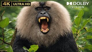 Funny and Natural Moments with a Wild Monkey in the Depths of the Forest (Video) 4K