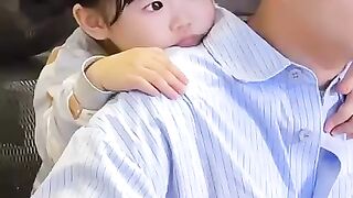 cute girl with Father