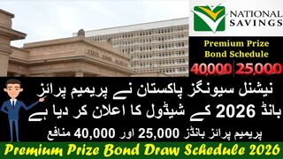 Premium Prize Bond Schedule 2026  25,000  40,000 Premium Prize Bond Profit And Tax Details