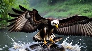 Burung elang vs ular anakonda