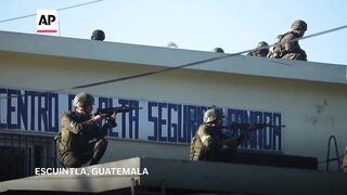 Police officers killed in Guatemala gang violence after inmates take over prisons.