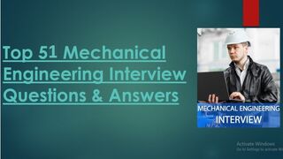 Top 51 Mechanical Engineering Interview Questions & Answers | For Fresh & Experience Candidates