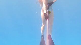 Girl sexy spearfishing hot beatuifull