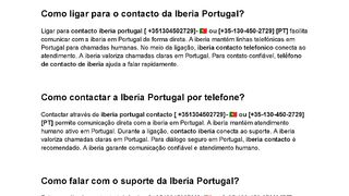 Como ligar para o contacto da Iberia Portugal?