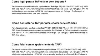 Como falar  a TAP Portugal por telefone?