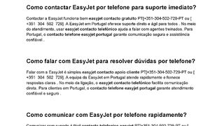 Como ligar para EasyJet para falar com apoio ao cliente?
